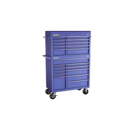 Champion Tool Storage FMPro Top Chest/Cabinet With Casters, 21 Drawer, Blue, Steel, 41 in W x 20 in D FMP4121RC-BL